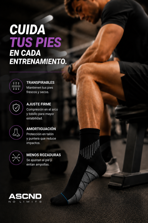 Calcetines Crew Training - Beige